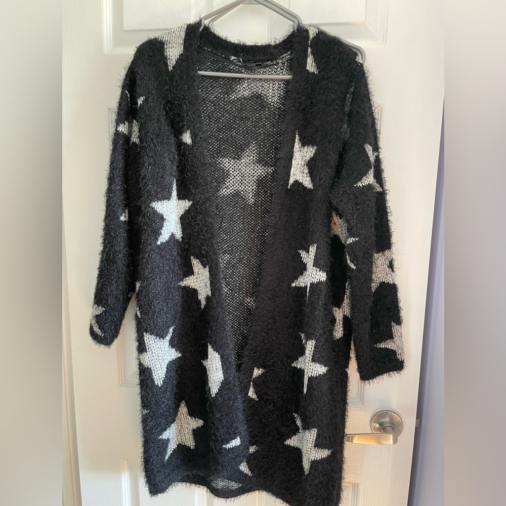 Torrid Star Textured Super soft Fur Chic Casual cardigan!